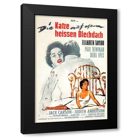 German - Cat on a Hot Tin Roof Black Modern Wood Framed Art Print by Hollywood Photo Archive