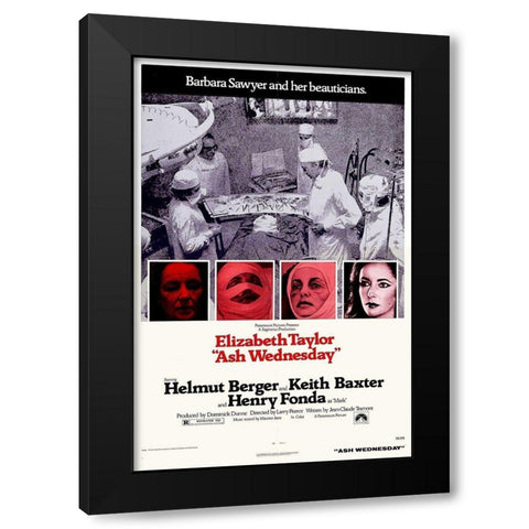 Elizabeth Taylor - Ash Wednesday Black Modern Wood Framed Art Print by Hollywood Photo Archive