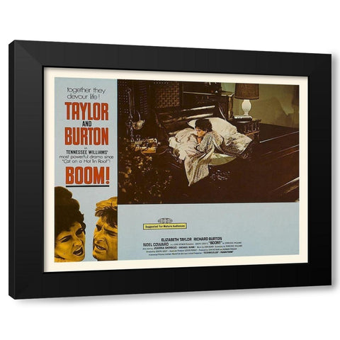 Elizabeth Taylor - Boom! - Lobby Card Black Modern Wood Framed Art Print with Double Matting by Hollywood Photo Archive