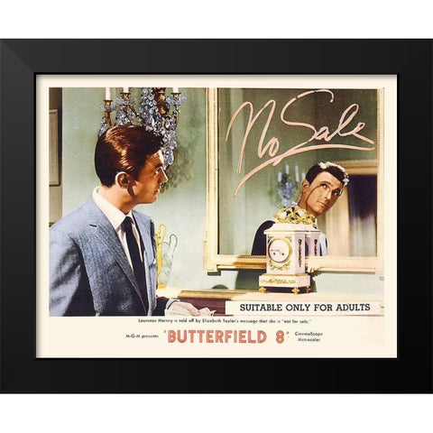 Elizabeth Taylor - Butterfield 8 - Lobby Card Black Modern Wood Framed Art Print by Hollywood Photo Archive