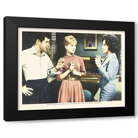 Elizabeth Taylor - Butterfield 8 - Lobby Card Black Modern Wood Framed Art Print by Hollywood Photo Archive