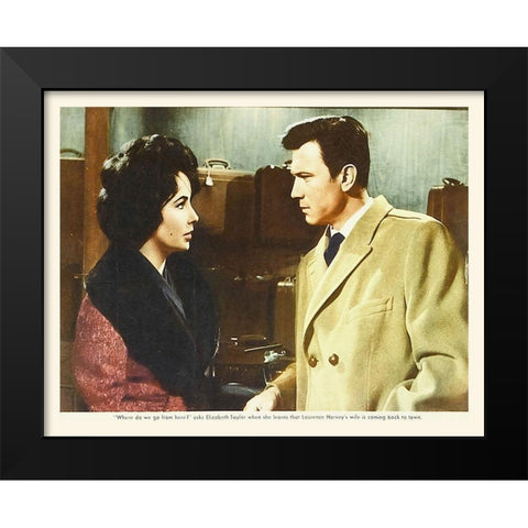 Elizabeth Taylor - Butterfield 8 - Lobby Card Black Modern Wood Framed Art Print by Hollywood Photo Archive
