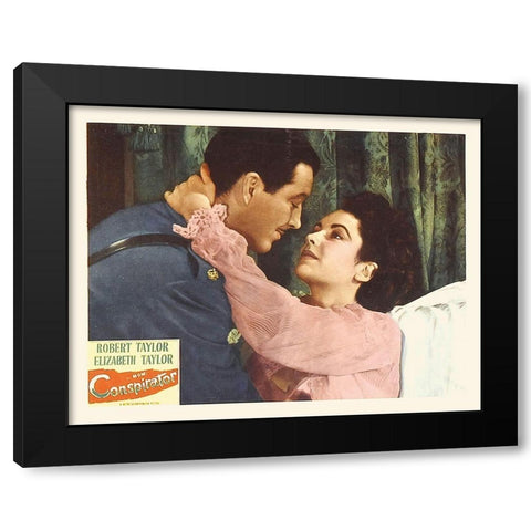Elizabeth Taylor - Conspirator - Lobby Card Black Modern Wood Framed Art Print by Hollywood Photo Archive