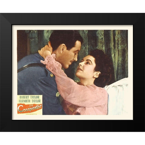 Elizabeth Taylor - Conspirator - Lobby Card Black Modern Wood Framed Art Print by Hollywood Photo Archive