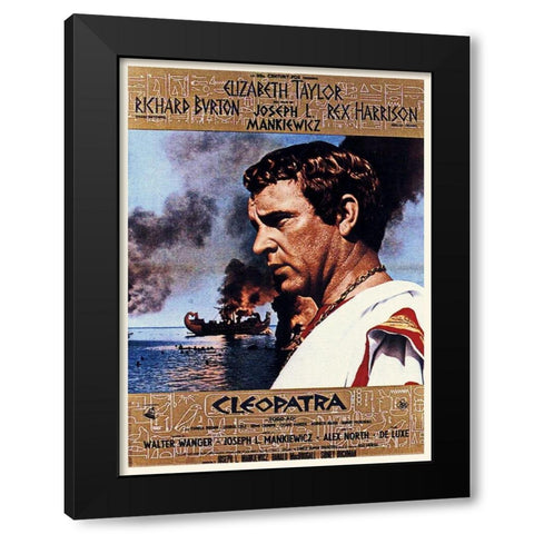 Richard Burton - Cleopatra - Poster Black Modern Wood Framed Art Print with Double Matting by Hollywood Photo Archive