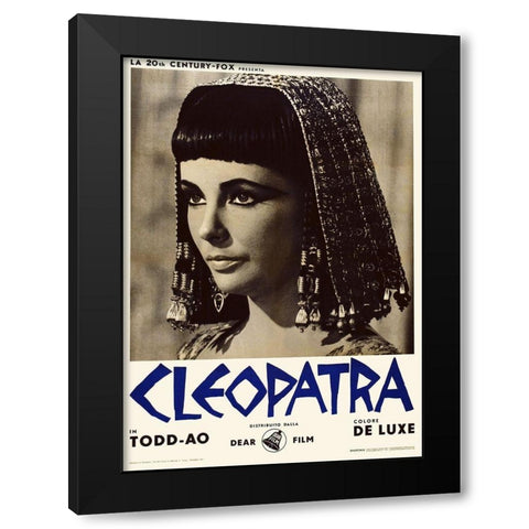 Italian - Elizabeth Taylor - Cleopatra - Poster Black Modern Wood Framed Art Print with Double Matting by Hollywood Photo Archive
