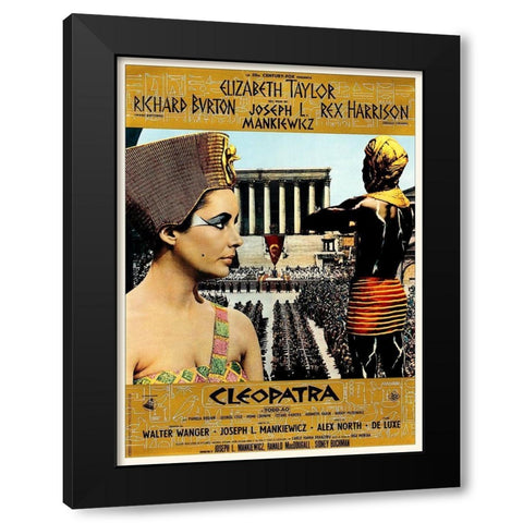 Elizabeth Taylor - Cleopatra - Poster Black Modern Wood Framed Art Print with Double Matting by Hollywood Photo Archive