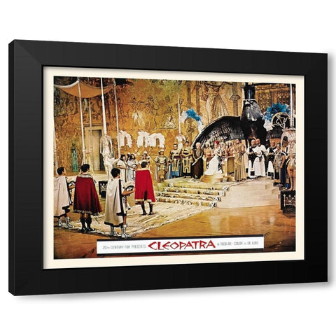 Elizabeth Taylor - Cleopatra - Lobby Card Black Modern Wood Framed Art Print with Double Matting by Hollywood Photo Archive