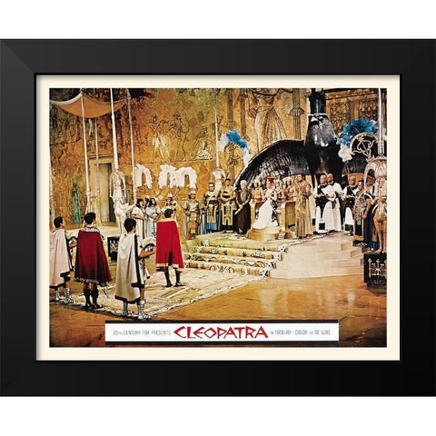 Elizabeth Taylor - Cleopatra - Lobby Card Black Modern Wood Framed Art Print by Hollywood Photo Archive