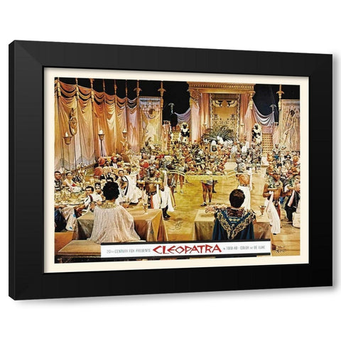 Elizabeth Taylor - Cleopatra - Lobby Card Black Modern Wood Framed Art Print by Hollywood Photo Archive