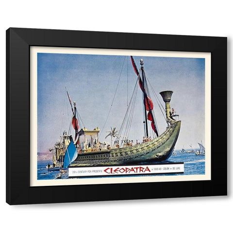 Elizabeth Taylor - Cleopatra - Lobby Card Black Modern Wood Framed Art Print by Hollywood Photo Archive