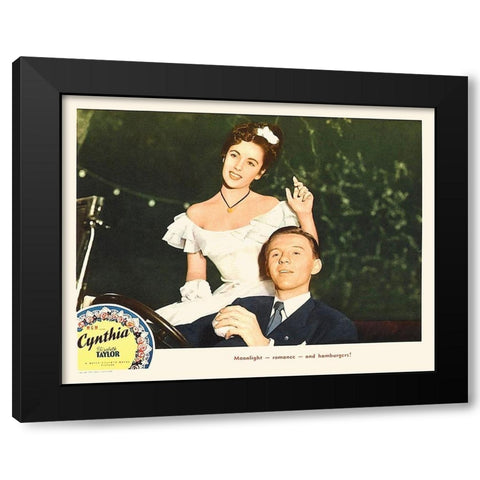 Elizabeth Taylor - Cynthia - Lobby Card Black Modern Wood Framed Art Print by Hollywood Photo Archive