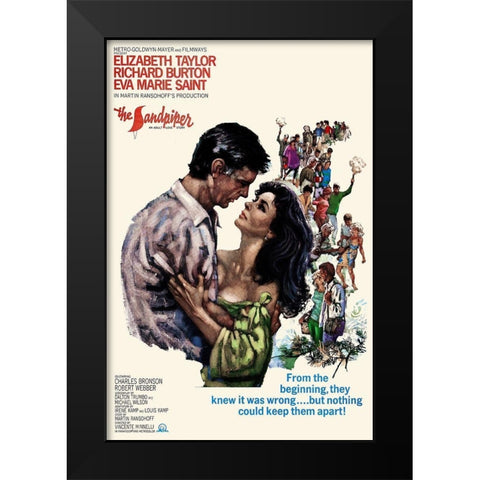 Sandpiper - Elizabeth Taylor - Richard Burton - Eva Marie Saint Black Modern Wood Framed Art Print by Hollywood Photo Archive