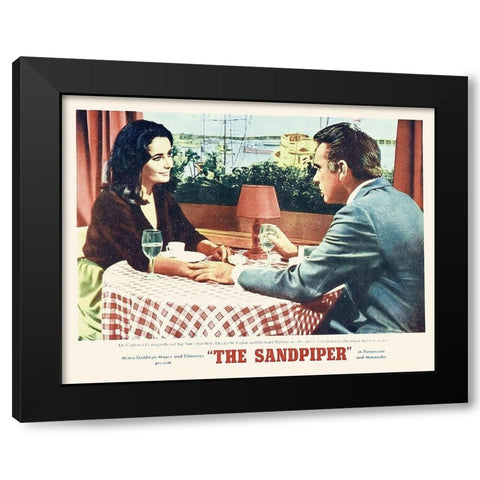 Elizabeth Taylor - Sandpiper - Lobby Card Black Modern Wood Framed Art Print by Hollywood Photo Archive