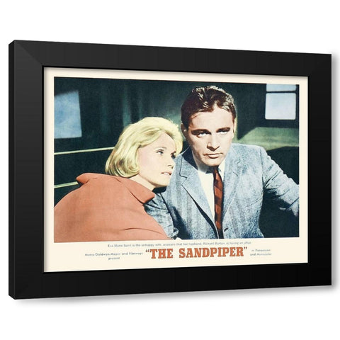 Elizabeth Taylor - Sandpiper - Lobby Card Black Modern Wood Framed Art Print by Hollywood Photo Archive