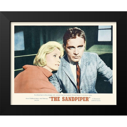 Elizabeth Taylor - Sandpiper - Lobby Card Black Modern Wood Framed Art Print by Hollywood Photo Archive