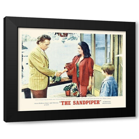 Elizabeth Taylor - Sandpiper - Lobby Card Black Modern Wood Framed Art Print by Hollywood Photo Archive