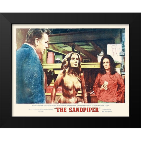 Elizabeth Taylor - Sandpiper - Lobby Card Black Modern Wood Framed Art Print by Hollywood Photo Archive