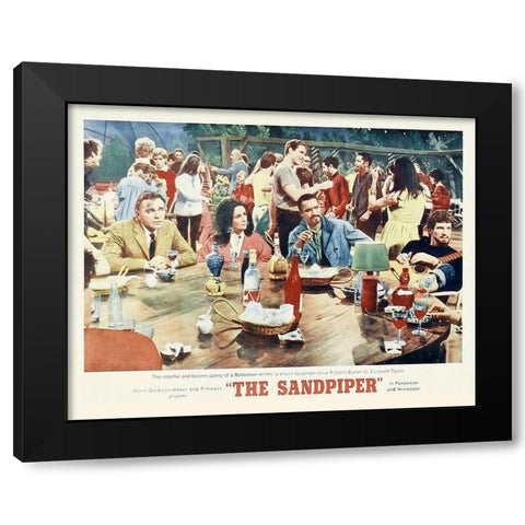 Elizabeth Taylor - Sandpiper - Lobby Card Black Modern Wood Framed Art Print by Hollywood Photo Archive