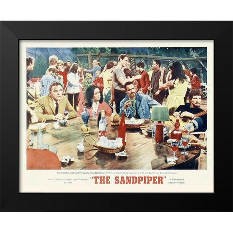 Elizabeth Taylor - Sandpiper - Lobby Card Black Modern Wood Framed Art Print by Hollywood Photo Archive