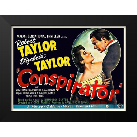 The Conspirator - 1949 Black Modern Wood Framed Art Print by Hollywood Photo Archive