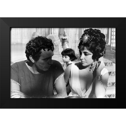 Elizabeth Taylor - Cleopatra Black Modern Wood Framed Art Print by Hollywood Photo Archive