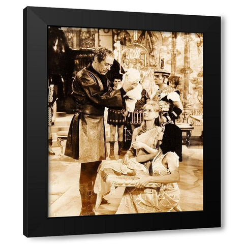 Elizabeth Taylor - Cleopatra Black Modern Wood Framed Art Print by Hollywood Photo Archive