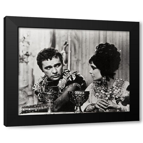 Elizabeth Taylor - Cleopatra Black Modern Wood Framed Art Print by Hollywood Photo Archive
