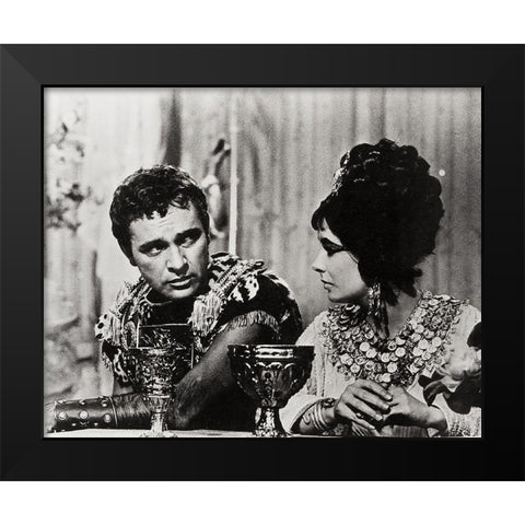 Elizabeth Taylor - Cleopatra Black Modern Wood Framed Art Print by Hollywood Photo Archive
