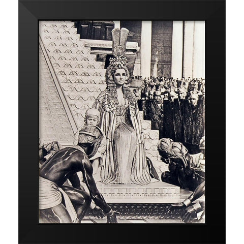 Elizabeth Taylor - Cleopatra Black Modern Wood Framed Art Print by Hollywood Photo Archive