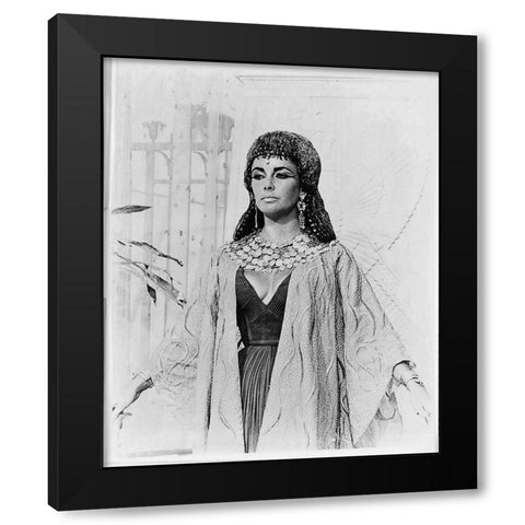 Elizabeth Taylor - Cleopatra Black Modern Wood Framed Art Print by Hollywood Photo Archive