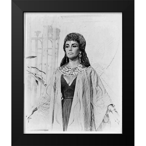 Elizabeth Taylor - Cleopatra Black Modern Wood Framed Art Print by Hollywood Photo Archive