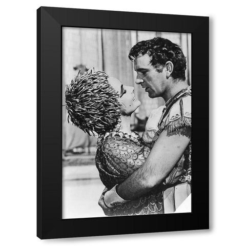 Elizabeth Taylor - Cleopatra Black Modern Wood Framed Art Print by Hollywood Photo Archive