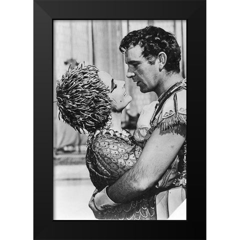 Elizabeth Taylor - Cleopatra Black Modern Wood Framed Art Print by Hollywood Photo Archive