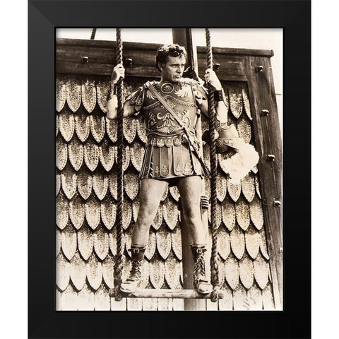 Elizabeth Taylor - Cleopatra Black Modern Wood Framed Art Print by Hollywood Photo Archive