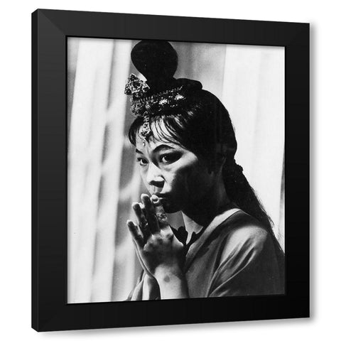 Elizabeth Taylor - Cleopatra Black Modern Wood Framed Art Print with Double Matting by Hollywood Photo Archive