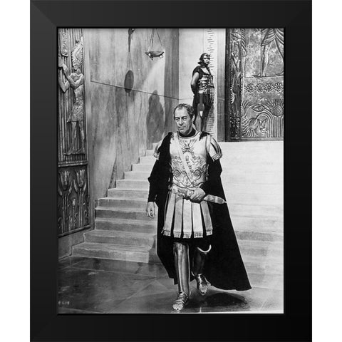 Elizabeth Taylor - Cleopatra Black Modern Wood Framed Art Print by Hollywood Photo Archive