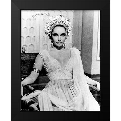 Elizabeth Taylor - Cleopatra Black Modern Wood Framed Art Print by Hollywood Photo Archive