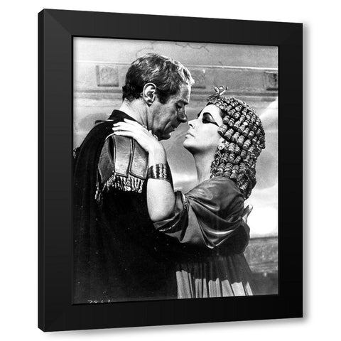 Elizabeth Taylor - Cleopatra Black Modern Wood Framed Art Print with Double Matting by Hollywood Photo Archive