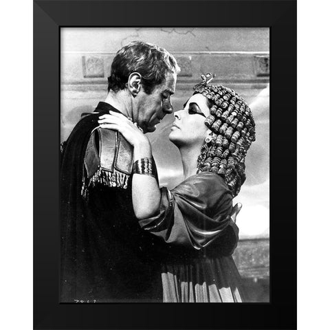 Elizabeth Taylor - Cleopatra Black Modern Wood Framed Art Print by Hollywood Photo Archive