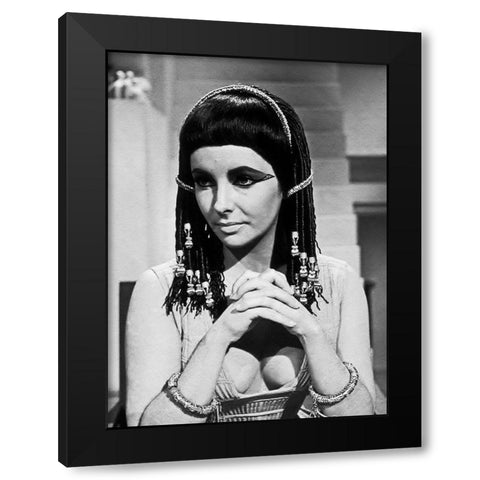Elizabeth Taylor - Cleopatra Black Modern Wood Framed Art Print with Double Matting by Hollywood Photo Archive