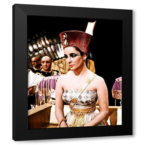 Elizabeth Taylor - Cleopatra Black Modern Wood Framed Art Print by Hollywood Photo Archive
