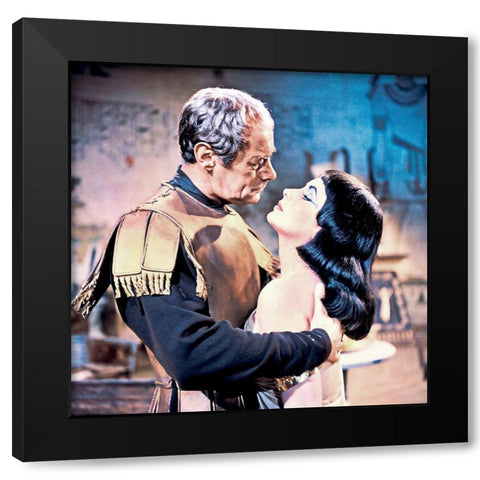 Elizabeth Taylor - Cleopatra Black Modern Wood Framed Art Print by Hollywood Photo Archive