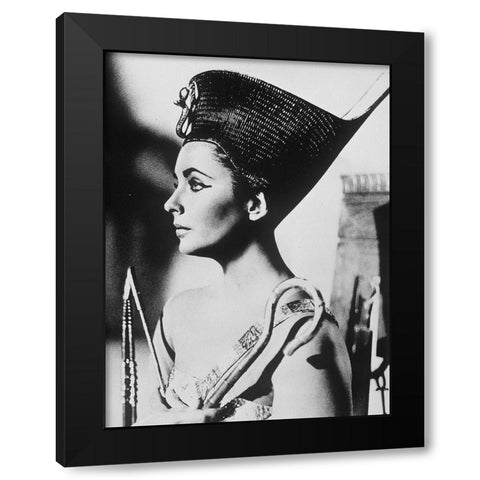 Elizabeth Taylor - Cleopatra Black Modern Wood Framed Art Print by Hollywood Photo Archive
