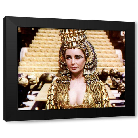 Elizabeth Taylor - Cleopatra Black Modern Wood Framed Art Print with Double Matting by Hollywood Photo Archive