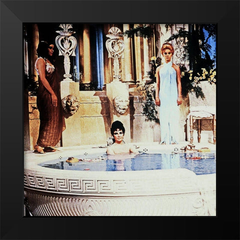Elizabeth Taylor - Cleopatra Black Modern Wood Framed Art Print by Hollywood Photo Archive