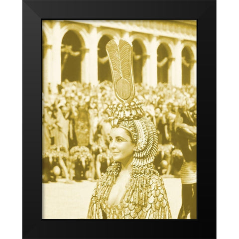 Elizabeth Taylor - Cleopatra Black Modern Wood Framed Art Print by Hollywood Photo Archive