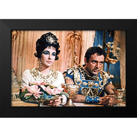 Elizabeth Taylor - Cleopatra Black Modern Wood Framed Art Print by Hollywood Photo Archive
