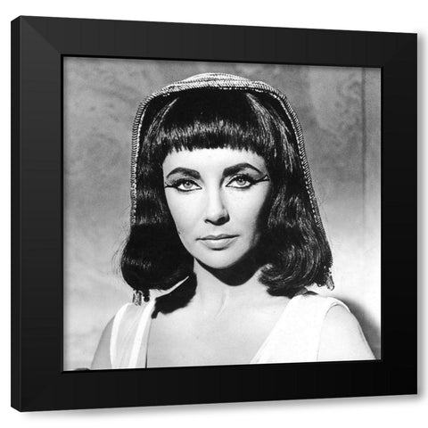 Elizabeth Taylor - Cleopatra Black Modern Wood Framed Art Print with Double Matting by Hollywood Photo Archive