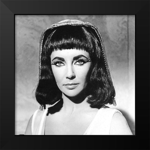 Elizabeth Taylor - Cleopatra Black Modern Wood Framed Art Print by Hollywood Photo Archive